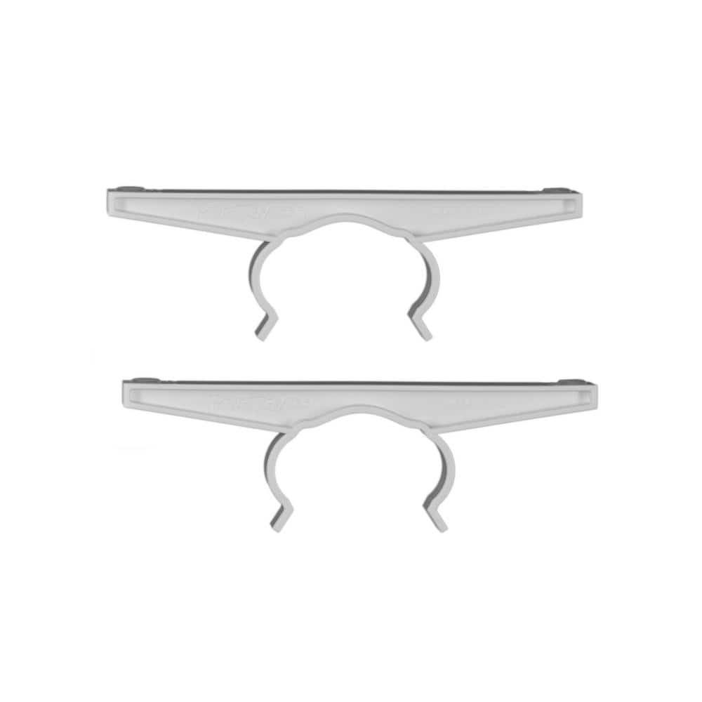 7 in. x 2.5 in. x .75 in. White Plastic Deck Rail Tray Brackets