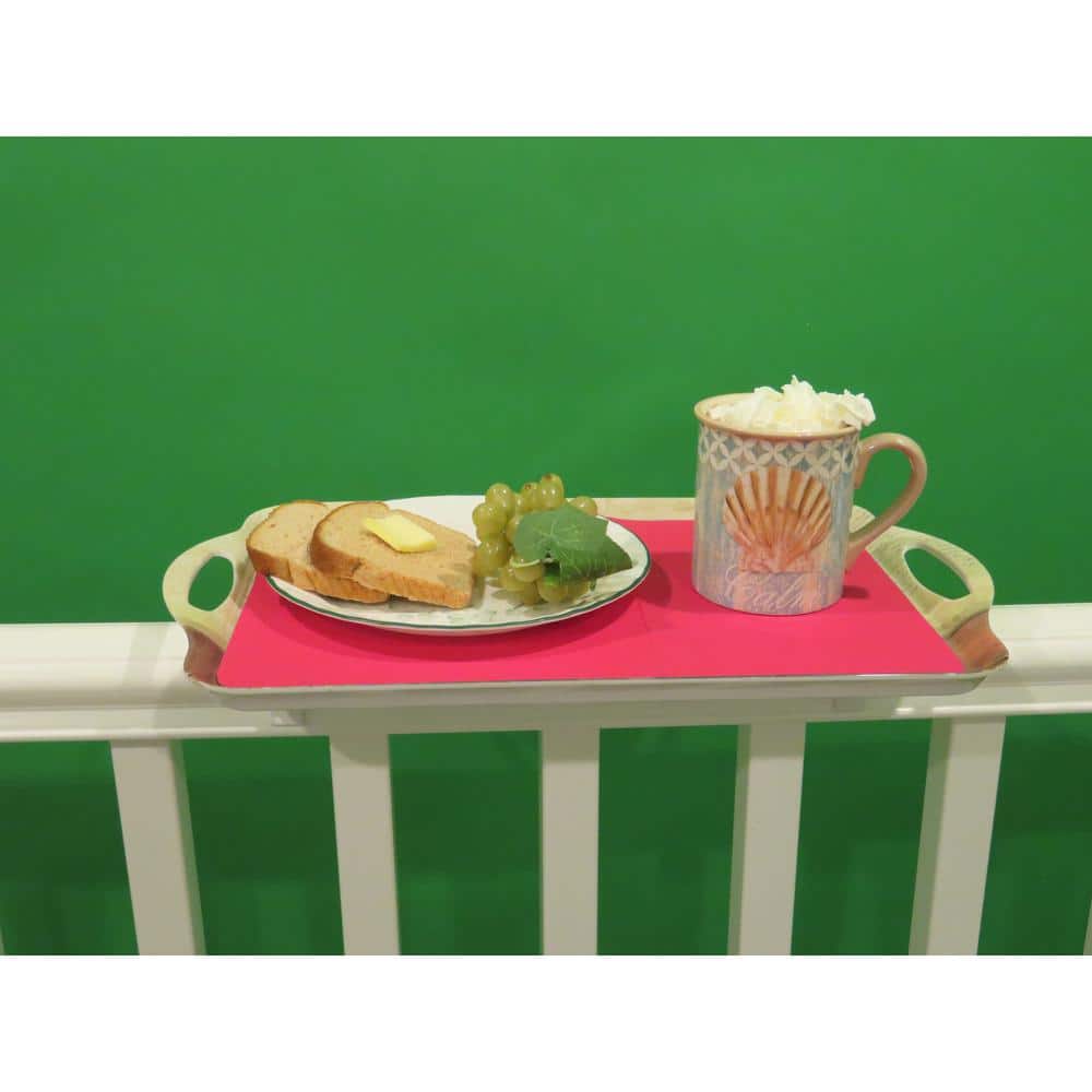 7 in. x 2.5 in. x .75 in. White Plastic Deck Rail Tray Brackets