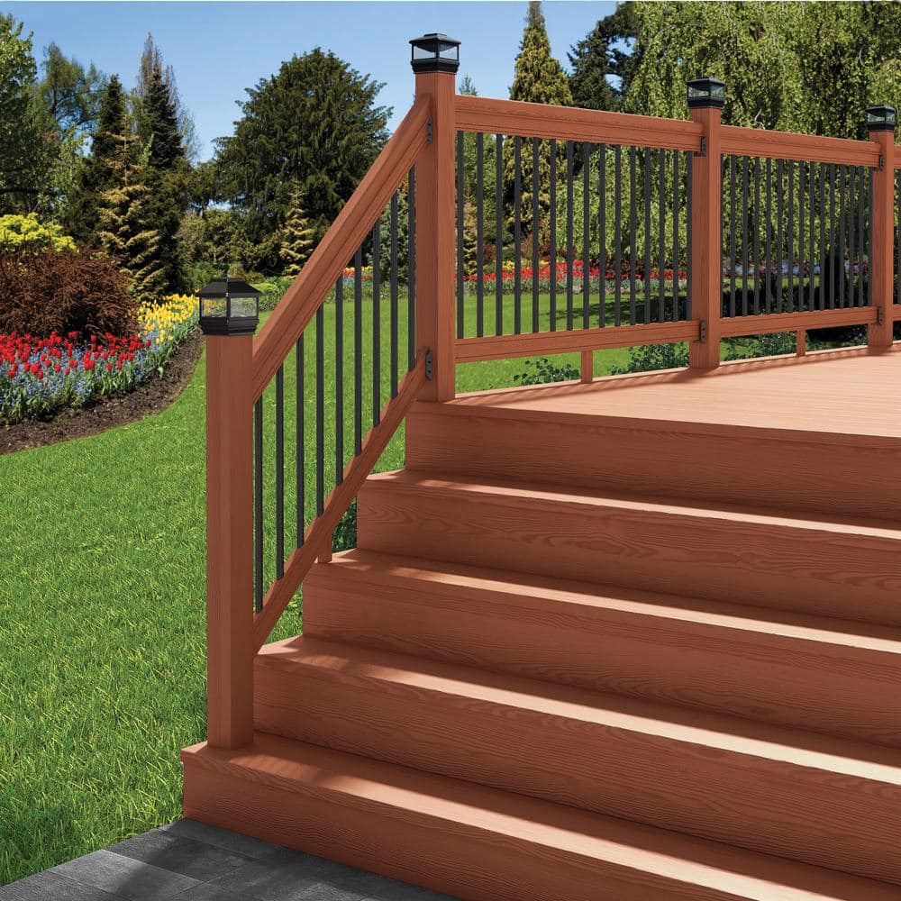 6 ft. Aluminum and Redwood Preassembled Rail Kit