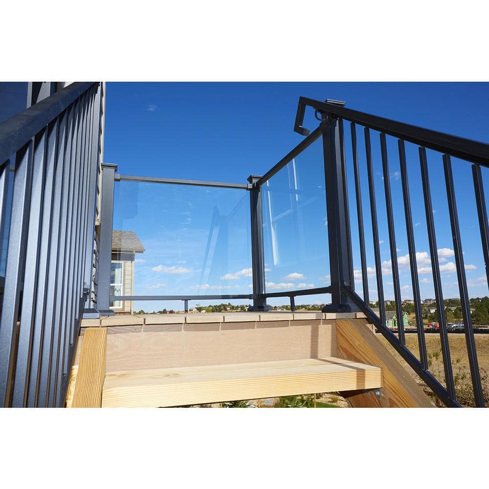 Pure View 39 in. H x 12.25 in. W Clear Full Glass Panel for Rail