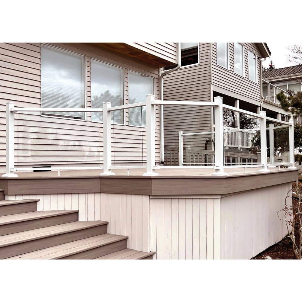 Pure View 39 in. H x 24.25 in. W Clear Full Glass Panel for Rail