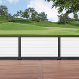 6 ft. x 3 ft. Matte Black Half Privacy Railing Panel Kit