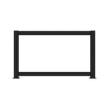 6 ft. x 3 ft. Matte Black Half Privacy Railing Panel Kit