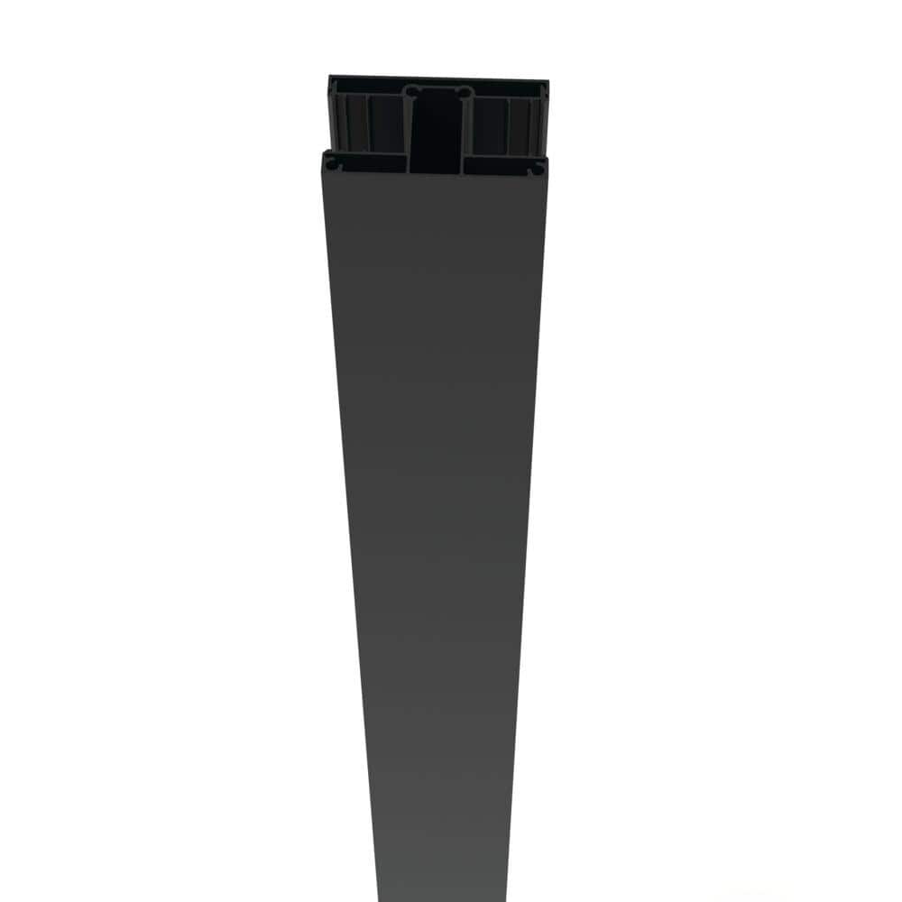 42 in. Matte Black Line Surface Mount Post