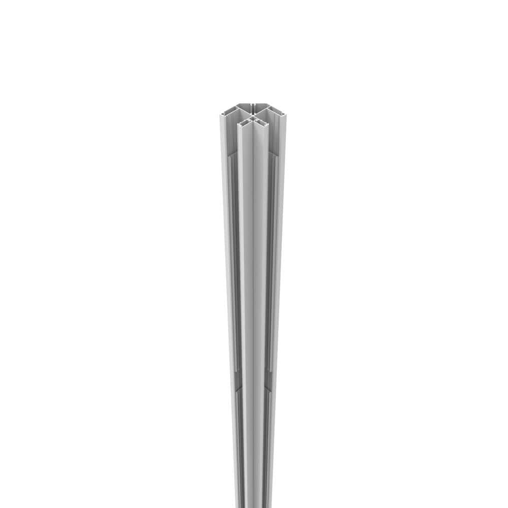 42 in. White Corner Surface Mount Post