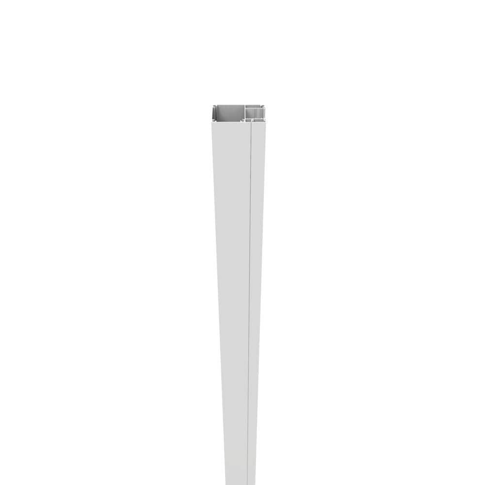 42 in. White End Surface Mount Post