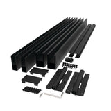 42 in. Matte Black Aluminum Privacy Rail Gate Kit