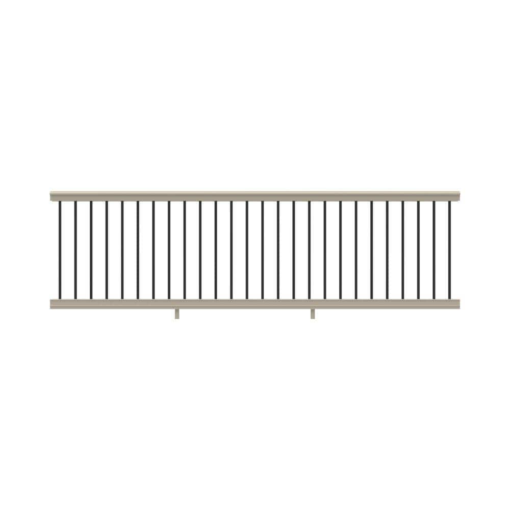 Bella Premier Series 10 ft. x 36 in. Clay Vinyl Level Rail Kit with Aluminum Balusters