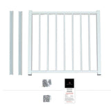 40 in. x 36 in. White Powder Coated Aluminum Preassembled Deck Gate Kit