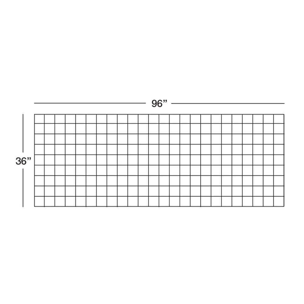 36 in. x 96 in. Wild Hog Black Metal Railing Panel