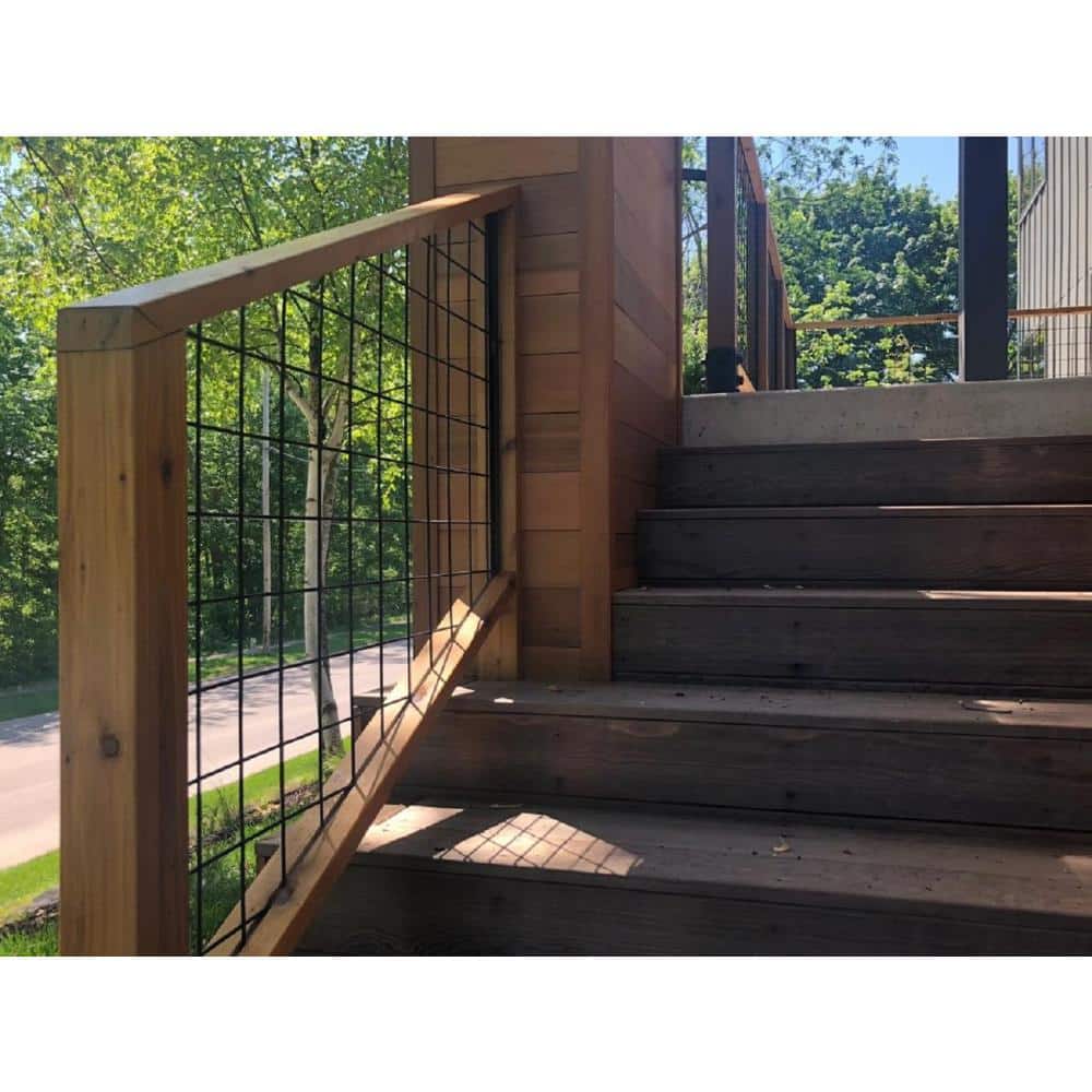 60 in. x 72 in. Wild Hog Black Metal Stair Panel