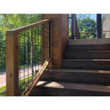 60 in. x 72 in. Wild Hog Black Metal Stair Panel