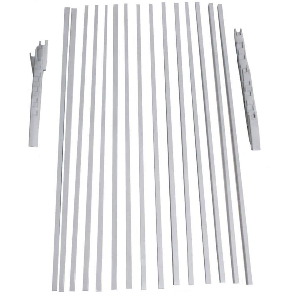 36 in. H x 72 in. W White Aluminum Level Railing Kit