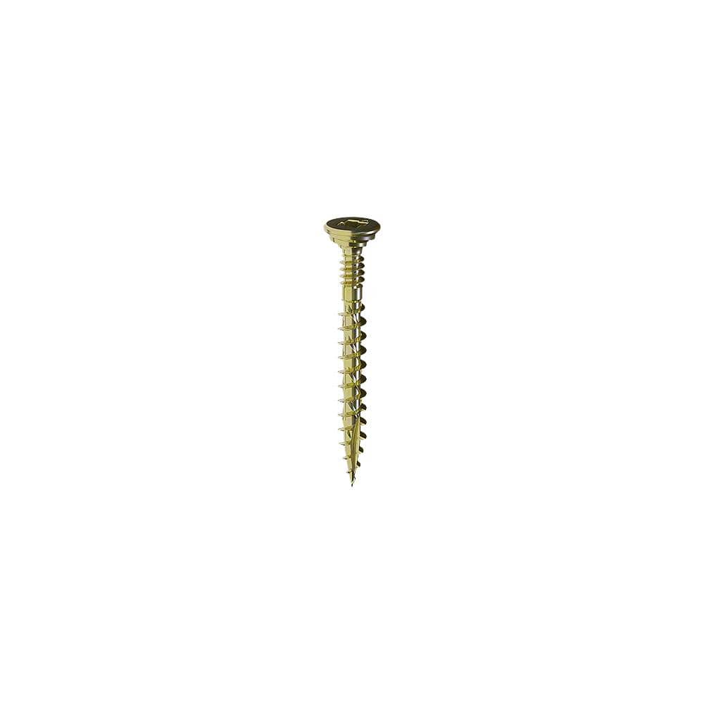 8 in. x 1-1/2 in. 1 lb. Lox 2 Flat Scavenger Head Yellow Zinc, Coarse Thread (Approximately 168-Pieces)