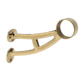 Polished Brass Bar Foot Rail Mount Bracket for 2 in. Outside Diameter Tubing