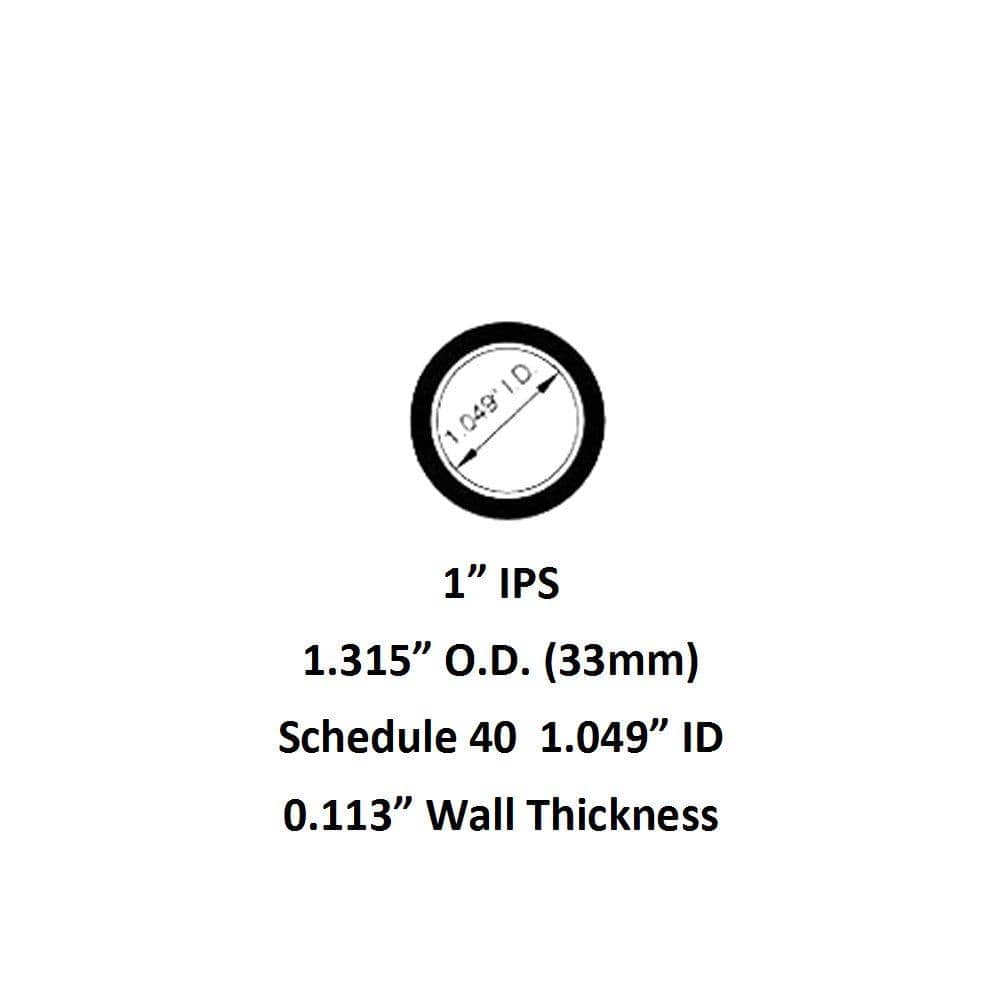 8 ft. 1 in. L IPS Sch. 40 Aluminum Pipe