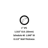 8 ft. 1 in. L IPS Sch. 40 Aluminum Pipe