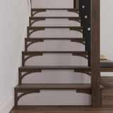 #54 8.125 in. x 11.50 in. x 0.25 in. Oak Stair Bracket Left