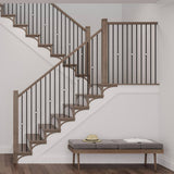 #54 8.125 in. x 11.50 in. x 0.25 in. Oak Stair Bracket Left