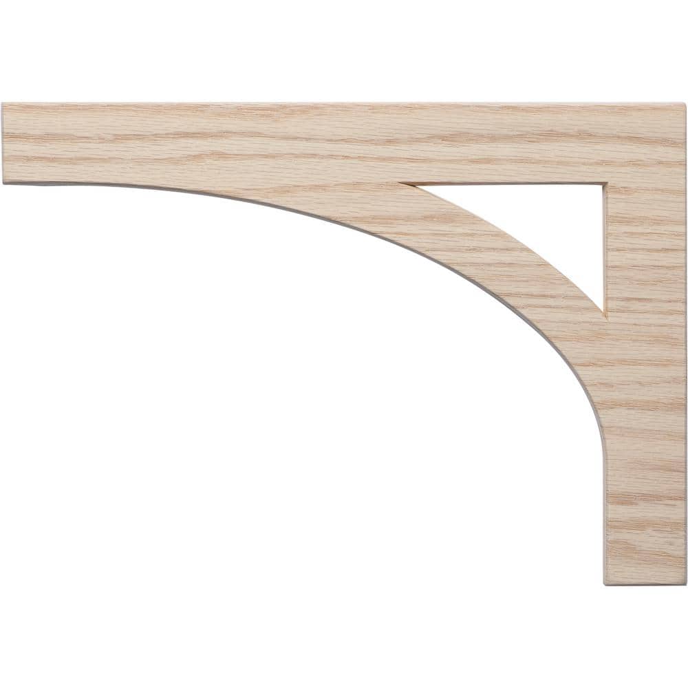 #54 8.125 in. x 11.50 in. x 0.25 in. Oak Stair Bracket Left
