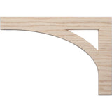 #54 8.125 in. x 11.50 in. x 0.25 in. Oak Stair Bracket Left