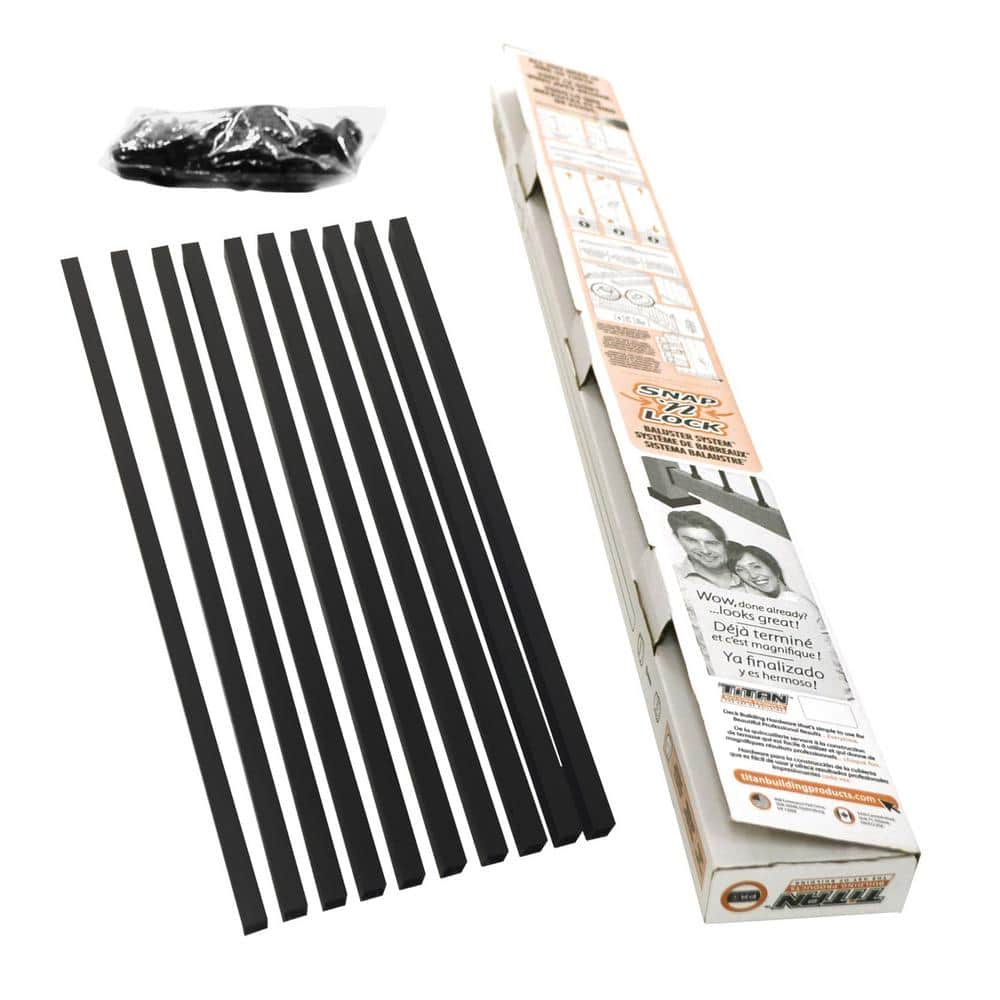 25 in. Snap and Lock Polycarbonate with Aluminum Baluster Kits Square (Case with 10 Kits)