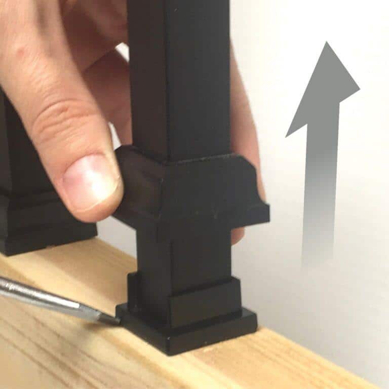 25 in. Snap and Lock Polycarbonate with Aluminum Baluster Kits Square (Case with 10 Kits)