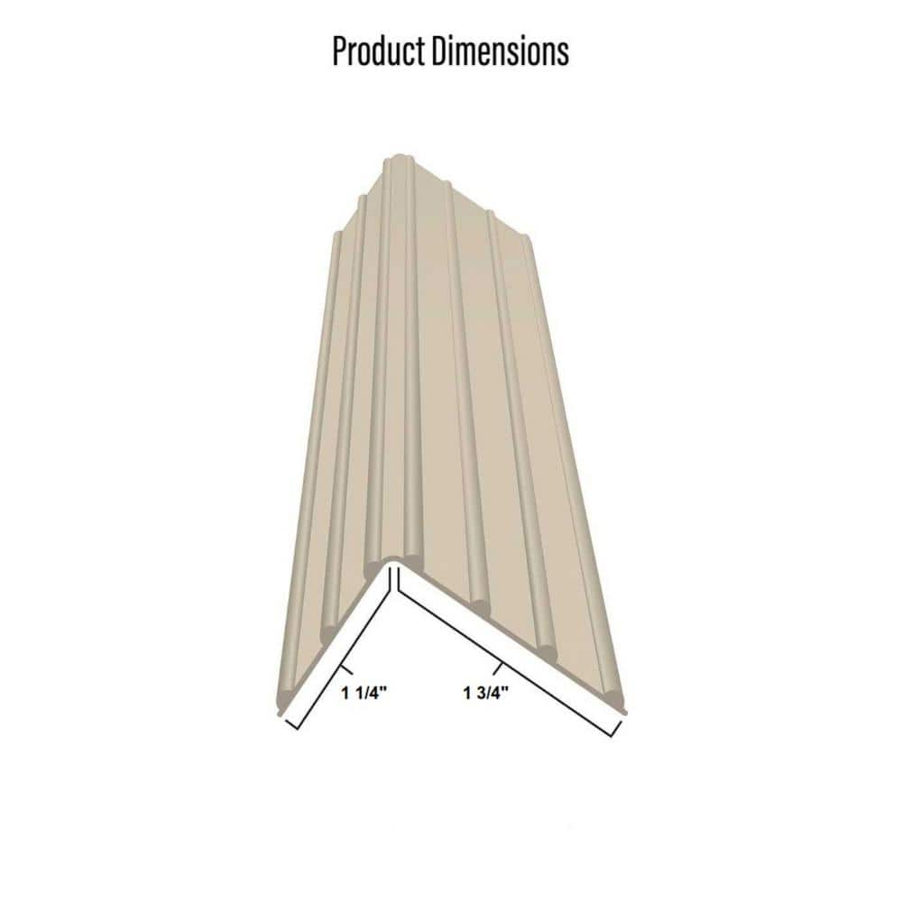 8 ft. Tan Rigid PVC Edge Trim Cover for Deck-Top Board Covers (5-Pack)