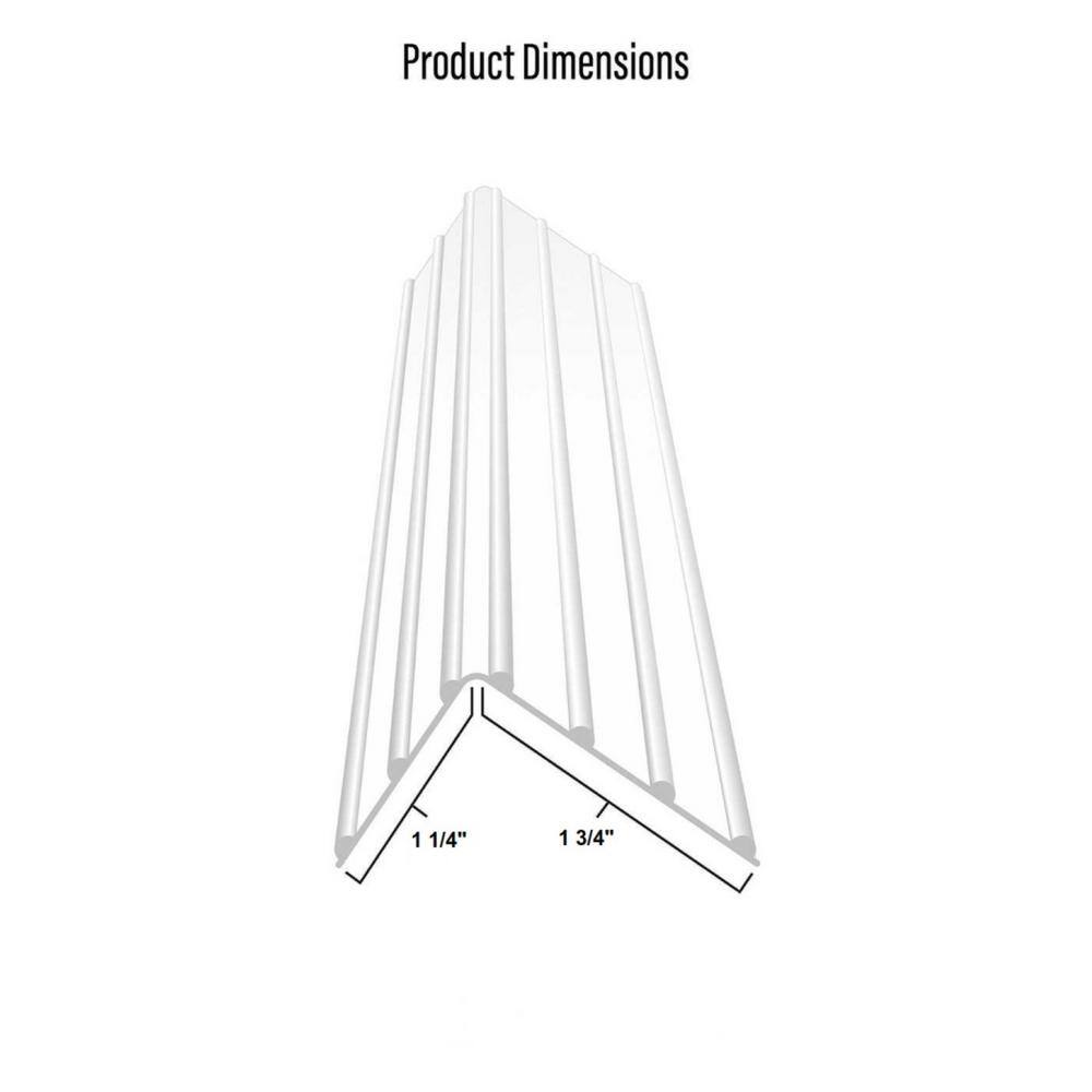 8 ft. White Rigid PVC Edge Trim cover for Deck-Top Board Covers (5-Pack)