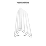 8 ft. White Rigid PVC Edge Trim cover for Deck-Top Board Covers (5-Pack)