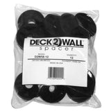Deck2Wall Spacer Black Polypropylene Spacer 2-1/2 in. Diameter 5/8 in. Thick 12 Per Bag