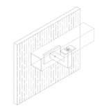 Square Slim 2.5 in. Stainless Steel Handrail Wall Bracket