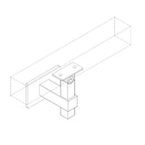 Square Magnetar 2.5 in. Stainless Steel Handrail Wall Bracket