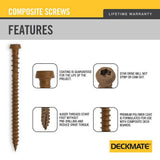 DECKMATE 8 1-5/8 in. Brown Star Pan-Head Composite Deck Screws 1 lbs. Box (147-Piece)
