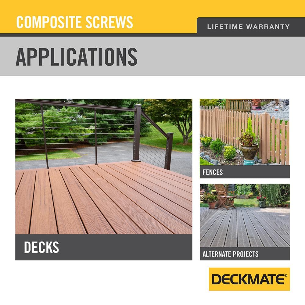 DECKMATE 8 1-5/8 in. Brown Star Pan-Head Composite Deck Screws 1 lbs. Box (147-Piece)