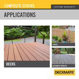 DECKMATE 8 1-5/8 in. Brown Star Pan-Head Composite Deck Screws 1 lbs. Box (147-Piece)