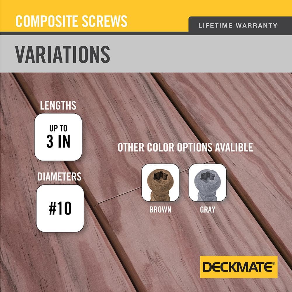 DECKMATE 10 x 3 in. Red Star Pan-Head Composite Deck Screws 5 lbs.-Box (310-Piece)