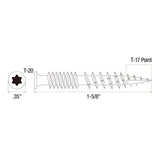 DECKMATE #8 x 1-5/8 in. Coarse Brown Polymer-Plated Steel Star--Drive Composite Deck Screws (1 lb. per Box)