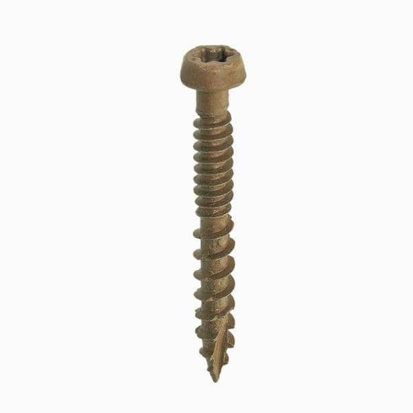 DECKMATE #8 x 1-5/8 in. Coarse Brown Polymer-Plated Steel Star--Drive Composite Deck Screws (1 lb. per Box)