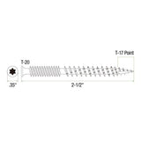 DECKMATE #9 x 2-1/2 in. Gray Star-Drive Pan-Head Coarse Composite Deck Screw 10 lbs. box (729 pcs)
