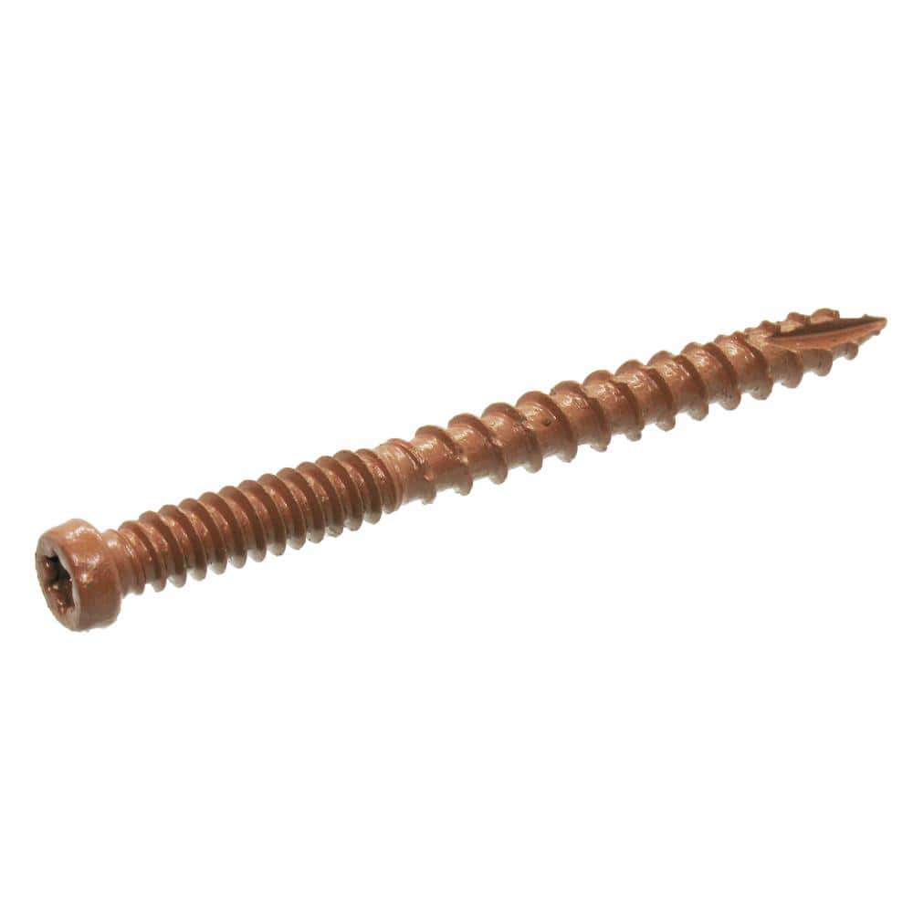 DECKMATE #9 x 2-1/2 in. Self-Starting Star-Drive Bugle Head Red Composite Deck Screws 1 lbs. box(73 pcs)