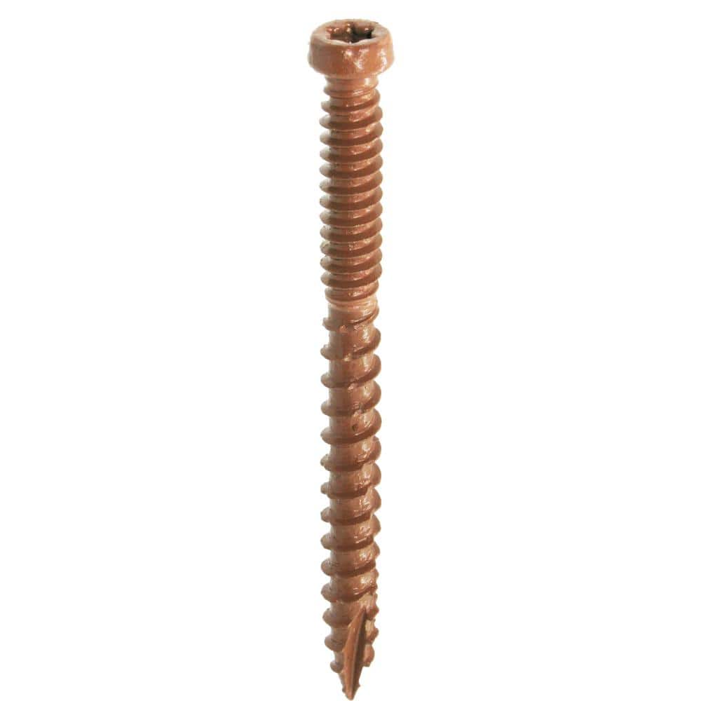 DECKMATE #9 x 2-1/2 in. Self-Starting Star-Drive Bugle Head Red Composite Deck Screws 1 lbs. box(73 pcs)