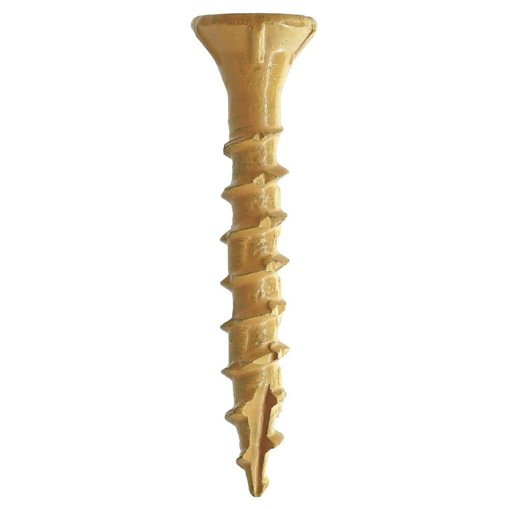 DECKMATE #8 x 1-1/4 in. Tan Exterior Self-Starting Star Drive Flat Head Wood Screws 5 lbs box (325 pcs)