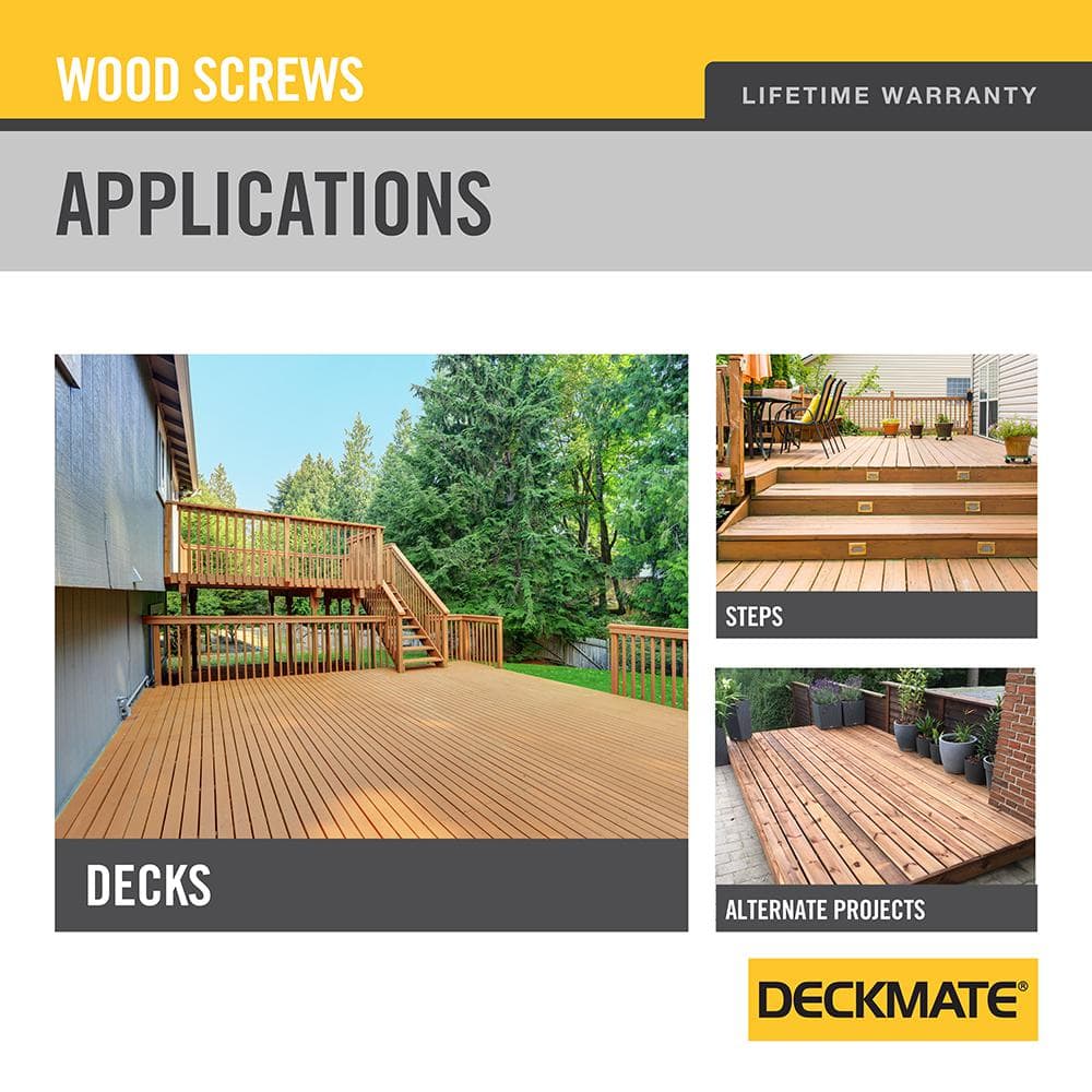 DECKMATE #10 x 3 in. Torx Flat-Head 305 Stainless Steel Wood Deck Screws 5 lb.-Box (314-Piece)