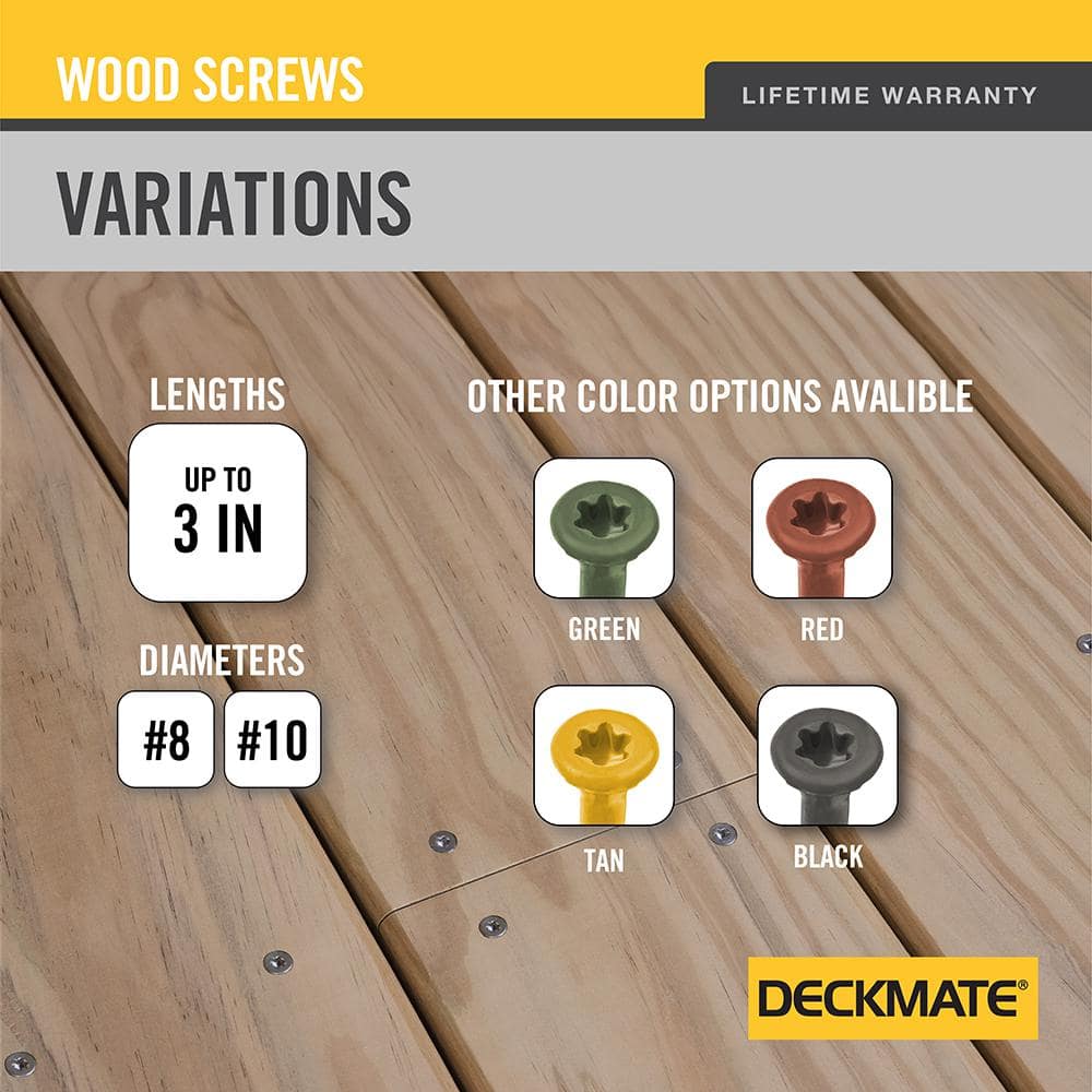 DECKMATE #10 x 3 in. Torx Flat-Head 305 Stainless Steel Wood Deck Screws 5 lb.-Box (314-Piece)