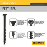 DECKMATE #9 2-1/2 in. Black Exterior Self-Starting Star Drive Flat-Head Deck Screw 5 lbs.-Box (435-Piece)