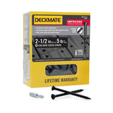 DECKMATE #9 2-1/2 in. Black Exterior Self-Starting Star Drive Flat-Head Deck Screw 5 lbs.-Box (435-Piece)
