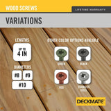 DECKMATE #10 x 4 in. Tan Star Flat Head Square Drive Deck Screw 1 lb.-Box (44-Piece)