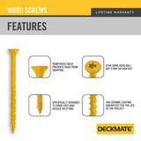 DECKMATE #9 x 3 in. Tan Star Flat-Head Wood Deck Screw 1 lb.-Box (73-Piece)