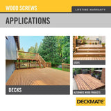 DECKMATE #9 x 3 in. Tan Star Flat-Head Wood Deck Screw 1 lb.-Box (73-Piece)